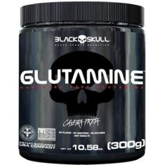 Glutamine 300G - Black Skull - Caveira Preta