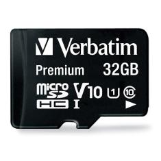 Verbatim Cartão de memória microSDHC premium de 32 GB com adaptador UHS-I V10 Classe 10 suporta velocidade Full HD (1080p) U1 com velocidade de leitura de até 90 MB/s
