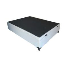 Cama Box Baú Casal Linhão Cinza Com Pistão A Gás