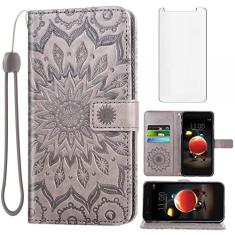 Capa de telefone para LG Aristo 2 3 Plus/Rebel 4 LTE/Tribute Empire Dynasty/Zone 4/K8 Plus 2018 K8S/Fortune 2/Phonenix 4/Risio 3 carteira com protetor de tela de vidro temperado Flip Aristo3+ 2+ 3+