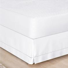 Saia Para Cama Box King Ponto Palito Branco