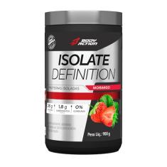 Whey Protein Isolado Isolate Definition 900g Sabor Morango Bodyaction