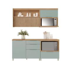 Cozinha Completa Marquesa 4 Peças (2Aéreos+2Balcões) C4P24 Nogueira - 