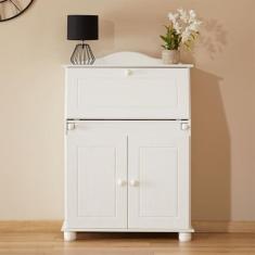 Escrivaninha Mesa Madeira 2 Portas David Rustico - IDIMEX, Branco