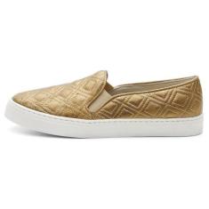 Tenis Sapatenis Feminino Top Franca Shoes Hiate Dourado, 38
