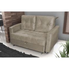 Sofá Cama Drika Veludo Cappuccino E434 - Matrix