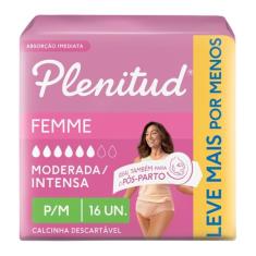 Plenitud Roupa Íntima Active Mulher, 16 unidades - P/M - Leve 16 Pague 15