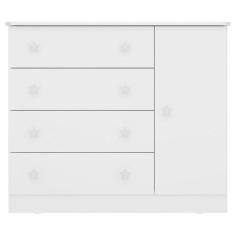 Cômoda Infantil Doce Sonho 2561 Branco Brilho – Qmovi