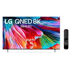 Smart TV LG 75 8K MiniLED75QNED99 120Hz FreeSync4x HDMI 2.1 Inteligência Artificial ThinQ Google Alexa
