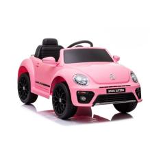 Mini Carro Eletrico Volkswagen Beetle Dune 6V Rosa - Importway