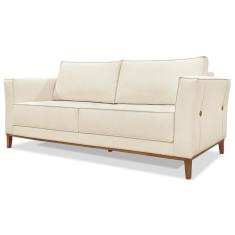 Sofa Balli 2 Lugares 190cm Pes Madeira Linho 222 Natural Ezz Natural