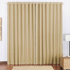Cortina Blackout 4,00m x 2,80m Avelã Tecido Blackout Corta Luz Sala ou Quarto