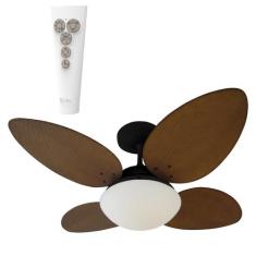 Ventilador De Teto Aliseu Vime Mogno Com Controle Remoto, 110V