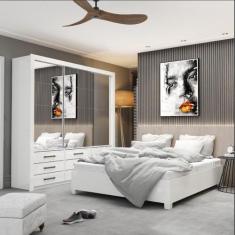 Quarto Completo Casal Anjos Premium e Cama de Casal Carioca Móveis, Br