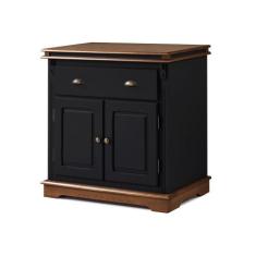 Balcao 2000 2 ptas 1 gav manchester - Linz Móveis, Preto/Imbuia Glazer