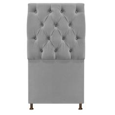 Cabeceira Sofia 90cm Solteiro Suede Cinza