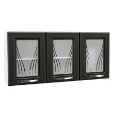 Armário De Cozinha Aéreo Triplo Telasul Star New Branco/pto