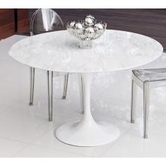 Mesa De Jantar Tulipa Saarinen 110 Mármore Branco