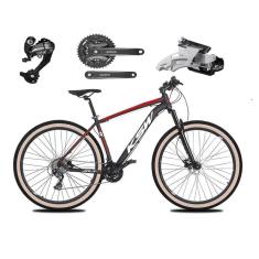 Bicicleta Aro 29 Ksw Xlt 27v K7 Câmbios Shimano Altus Freios Hidráulicos Suspensão Trava Pneus Bege-Unissex