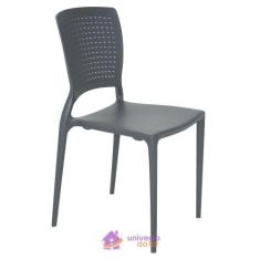 Cadeira Tramontina Safira Grafite sem Braços em Polipropileno e Fibra 