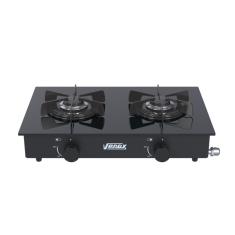 Fogao de Mesa 2 Bocas Venax Flamalar Vitreo Preto Fosco Gas Glp