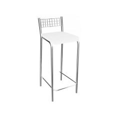 Banqueta Genova Cromada Branco - Kappesberg