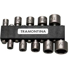 Tramontina Jogo de Ponteiras Tipo Soquete em Aço com 10 Peças