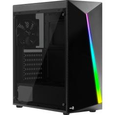 Gabinete Aerocool Shard Mid Tower Acrílico RGB S/ Fan Preto