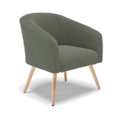 Sofá Namoradeira E Poltrona Pé Palito Natural Stella Bouclê Menta D03 - D`rossi