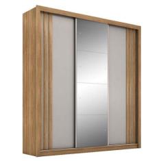 Guarda Roupa Casal Moema Amêndola Nude Flex Com Espelho - Demóbile