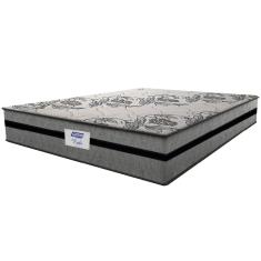 Colchão Casal King Gazin com Molas Ensacadas Rubi 193x203x32cm Cinza/Preto - Suporta até 120 Kg Cinza
