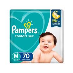 Fralda Pampers Confort Sec Tam. M  - 6 a 10kg 70 Unidades