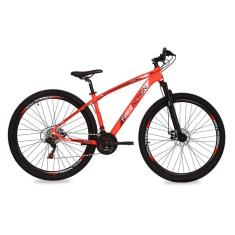 Bicicleta Aro 29 Free Action Alum 21V Flexus 3.1 Laranja Neon/Branco