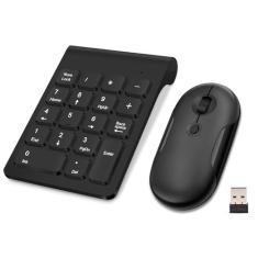 TRELC Combo de teclado numérico e mouse sem fio, mini teclado numérico de 2,4 G com 18 teclas com mouse silencioso, extensões de teclado numérico de contabilidade financeira para laptop, PC, desktop,