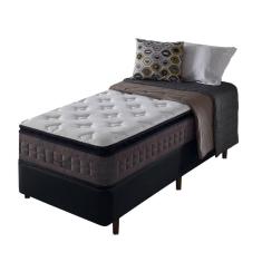 Conjunto Cama Box Solteiro Mola Ensacadas Nashville Marrom