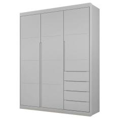 Guarda Roupa Infantil Blenda Cinza Acetinado - Phoenix Baby