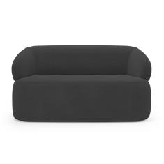 Sofá Orgânico 02 Lugares Living Glee 140cm Bouclê Grafite - Desk Design