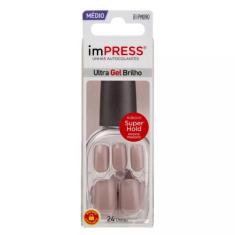 Unhas Postiças Autocolantes First Kiss imPress Ultra Gel Tamanho Médio