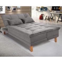 Sofá Cama Berlim Plus 3 Lugares em Veludo - Império Estofados