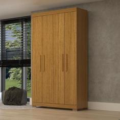 Guarda-roupa Solteiro 109,80cm 4 Portas 100% Mdf Papoulas Espresso Móv