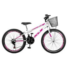 Bicicleta Aro 24 Kls Sport Gold  Freio V-Brake Mtb 21 Marchas Feminina