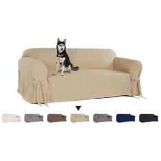 Capa Protetora para Sofá de 2 Lugares em Gorgurão - Mistero Decoração,