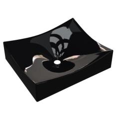 Cuba Pia de Apoio para Banheiro Retangular Milla ML44W C08 Preto - Mpo