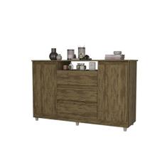 Cômoda Vênus 2 portas 3 gavetas Móveis Primus, amendoa