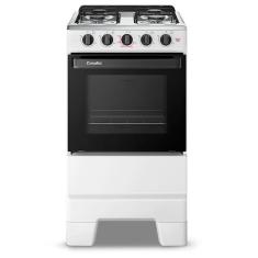 Fogão Esmaltec Ideal Pop 4 Bocas Branco Com Forno Limpa Fácil