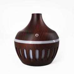 Umidificador Ultrassonico Formato Gota Rajada 200ml Mogno