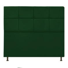 Cabeceira Estofada Damares 140 cm Casal Com Botonê Suede Verde - ADJ D