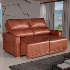 Sofá 2 Lugares 1,76m Retrátil e Reclinável Lyon Bom Pastor, Terra Cota