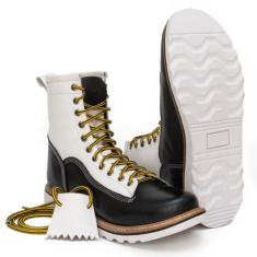 Bota Coturno Titan Masculino Couro - RANCLAFE URBAN SHOES, Branco, 42