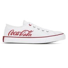 Tênis Coca Cola Wooster Canvas Branco e Vermelho - Feminino-Feminino